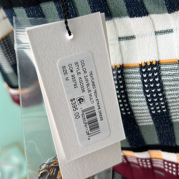 Milly Textured Tech Stripe Dress - Size M - NWT - Picture 12 of 16